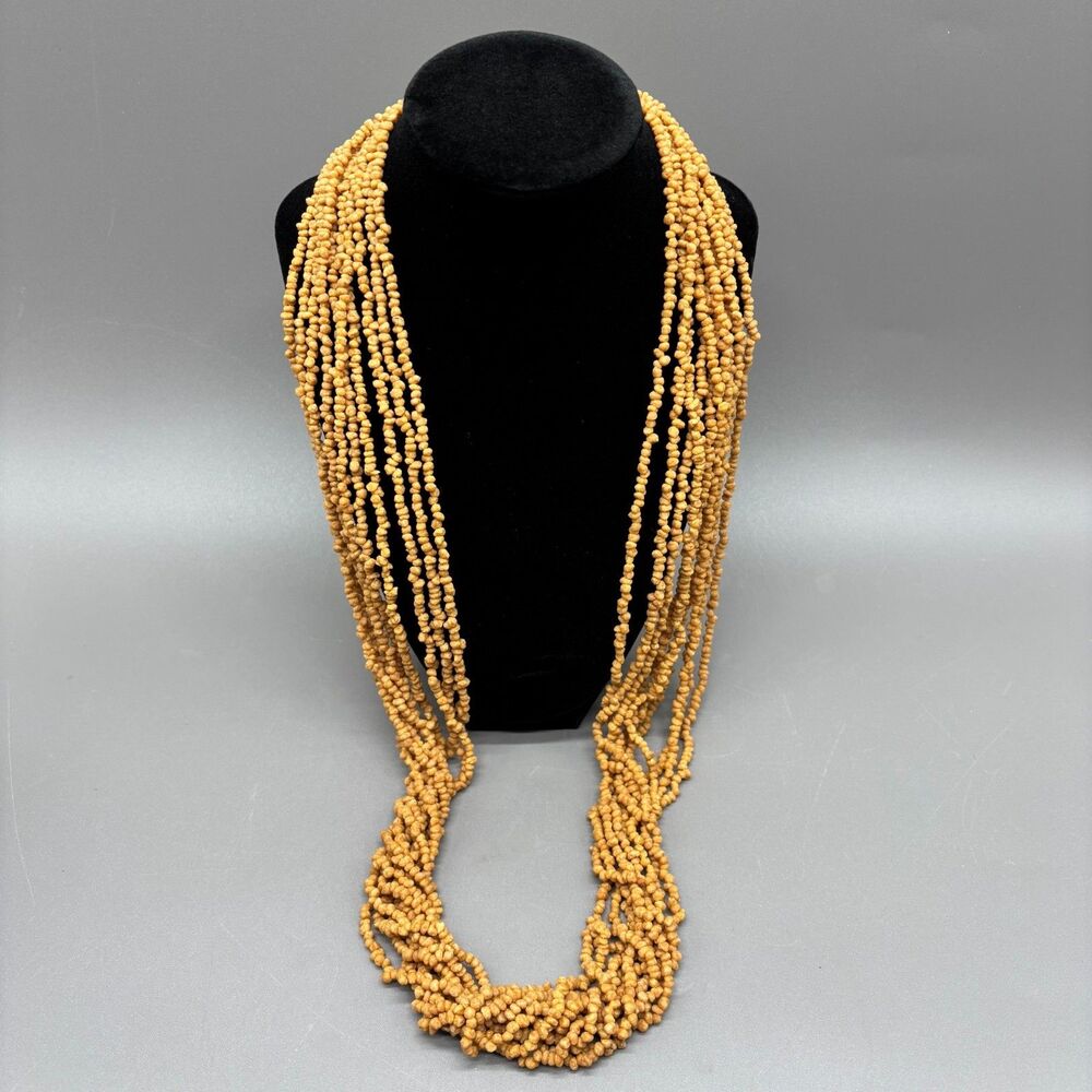 Vintage African Myrrh Beads Necklace 10 Strands Fragrant Multistrand Prayer Bead
